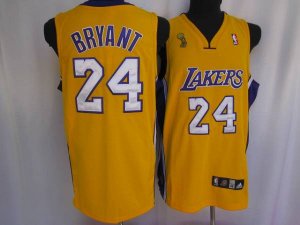 Jerseys Factory Cheap Lakers #24 Kobe Bryant Stitched Yellow Cha