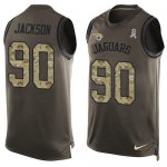 Jerseys Factory Cheap Nike Jaguars #90 Malik Jackson Green Men's