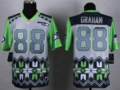 Jerseys Factory Cheap Nike Seahawks #88 Jimmy Graham Grey Men's