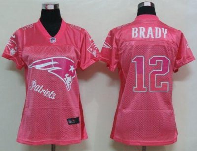 Jerseys Factory Cheap Nike Patriots #12 Tom Brady Pink Women's F
