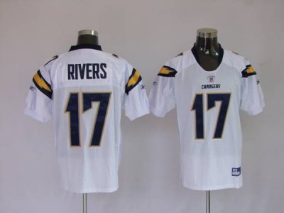 Jerseys Factory Cheap Chargers Phillip Rivers #17 Stitched White