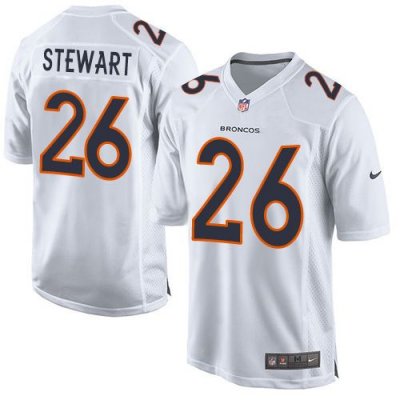 Jerseys Factory Cheap Nike Broncos #26 Darian Stewart White Men'