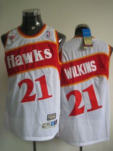 Jerseys Factory Cheap Hawks #21 Dominique Wilkins White Stitched