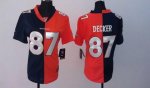 Jerseys Factory Cheap Nike Broncos #87 Eric Decker Orange/Blue W