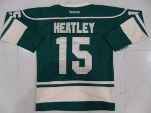 Jerseys Factory Cheap Wild #15 Dany Heatley Green Embroidered NH