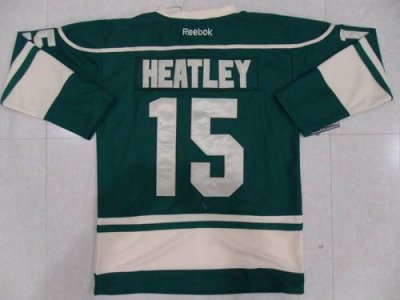 Jerseys Factory Cheap Wild #15 Dany Heatley Green Embroidered NH