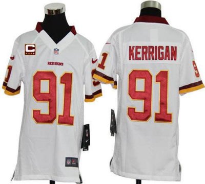 Jerseys Factory Cheap Nike Redskins #91 Ryan Kerrigan White With