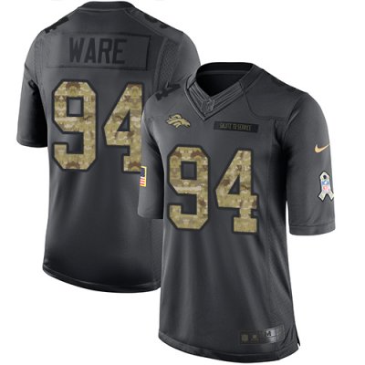 Jerseys Factory Cheap Nike Broncos #94 DeMarcus Ware Black Men's