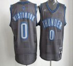 Jerseys Factory Cheap Thunder #0 Russell Westbrook Black Rhythm