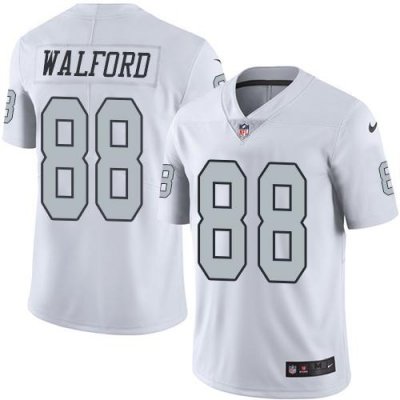 Jerseys Factory Cheap Nike Raiders #88 Clive Walford White Men's