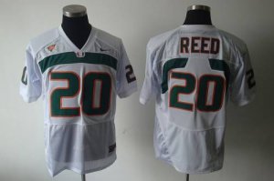 Jerseys Factory Cheap Hurricanes #20 Ed Reed White Embroidered N