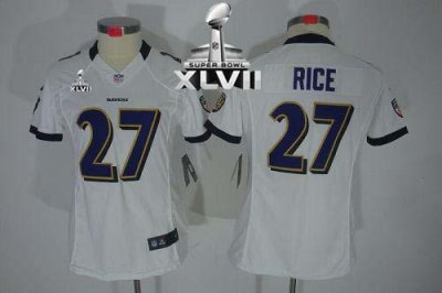 Jerseys Factory Cheap Nike Ravens #27 Ray Rice White Super Bowl