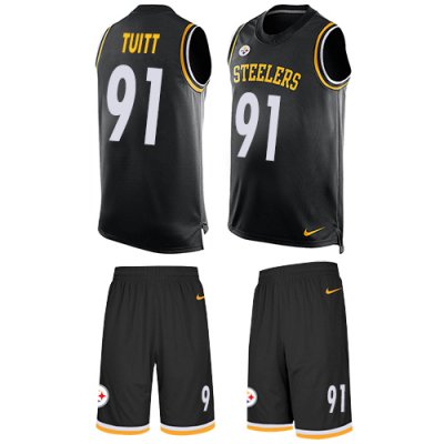 Jerseys Factory Cheap Nike Steelers #91 Stephon Tuitt Black Team