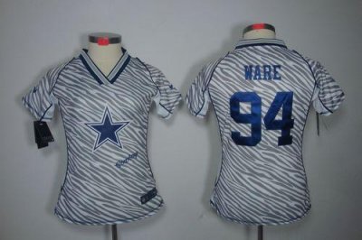 Jerseys Factory Cheap Nike Cowboys #94 DeMarcus Ware Zebra Women