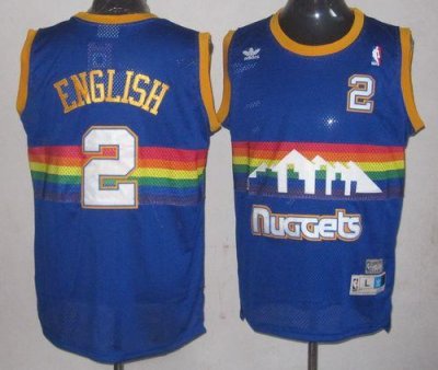 Jerseys Factory Cheap Nuggets #2 Alex English Light Blue Throwba