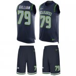 Jerseys Factory Cheap Nike Seahawks #79 Garry Gilliam Steel Blue