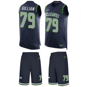 Jerseys Factory Cheap Nike Seahawks #79 Garry Gilliam Steel Blue