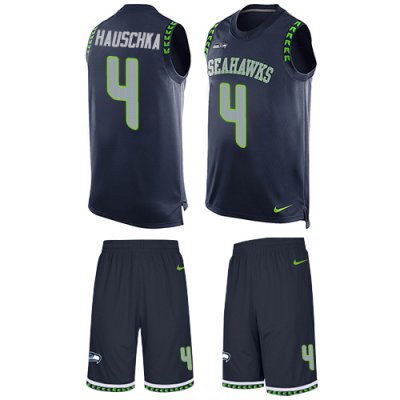Jerseys Factory Cheap Nike Seahawks #4 Steven Hauschka Steel Blu
