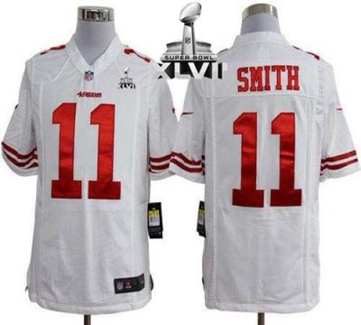 Jerseys Factory Cheap Nike 49ers #11 Alex Smith White Super Bowl