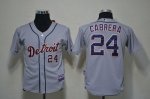 Jerseys Factory Cheap Tigers #24 Miguel Cabrera Grey Cool Base E