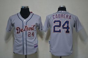 Jerseys Factory Cheap Tigers #24 Miguel Cabrera Grey Cool Base E