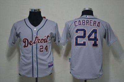 Jerseys Factory Cheap Tigers #24 Miguel Cabrera Grey Cool Base E