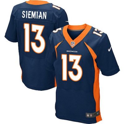 Jerseys Factory Cheap Nike Broncos #13 Trevor Siemian Navy Blue