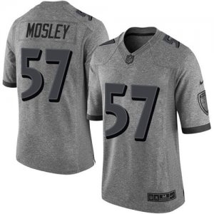 Jerseys Factory Cheap Nike Ravens #57 C.J. Mosley Gray Men's Sti