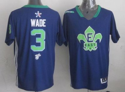 Jerseys Factory Cheap Heat #3 Dwyane Wade Navy Blue 2014 All Sta