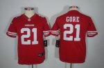 Jerseys Factory Cheap Nike 49ers #21 Frank Gore Red Team Color Y