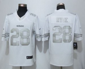 Jerseys Factory Cheap Nike 49ers #28 Carlos Hyde White Men's Sti