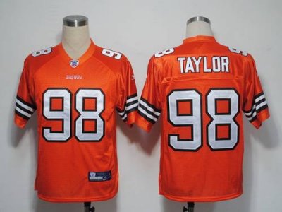 Jerseys Factory Cheap Browns #98 Phil Taylor Orange Stitched NFL