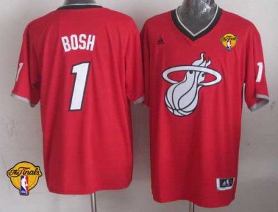 Jerseys Factory Cheap Heat #1 Chris Bosh Red 2013 Christmas Day