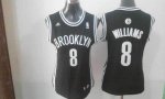 Jerseys Factory Cheap Nets #8 Deron Williams Black Women's Road