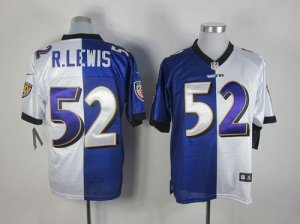 Jerseys Factory Cheap Nike Ravens #52 Ray Lewis Purple/White Men