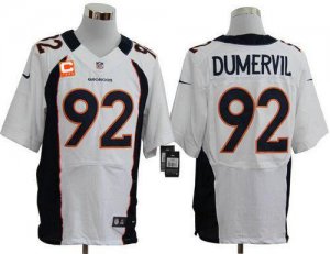 Jerseys Factory Cheap Nike Broncos #92 Elvis Dumervil White With