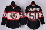 Jerseys Factory Cheap Blackhawks #50 Corey Crawford Black New Th