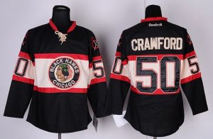 Jerseys Factory Cheap Blackhawks #50 Corey Crawford Black New Th