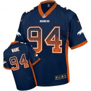 Jerseys Factory Cheap Nike Broncos #94 DeMarcus Ware Navy Blue A