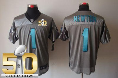 Jerseys Factory Cheap Nike Panthers #1 Cam Newton Grey Shadow Su