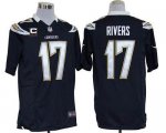 Jerseys Factory Cheap Nike Chargers #17 Philip Rivers Navy Blue