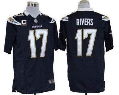Jerseys Factory Cheap Nike Chargers #17 Philip Rivers Navy Blue