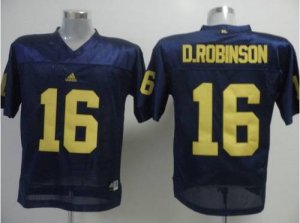 Jerseys Factory Cheap Wolverines #16 D.Robinson Blue Embroidered