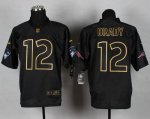 Jerseys Factory Cheap Nike Patriots #12 Tom Brady Black Gold No.