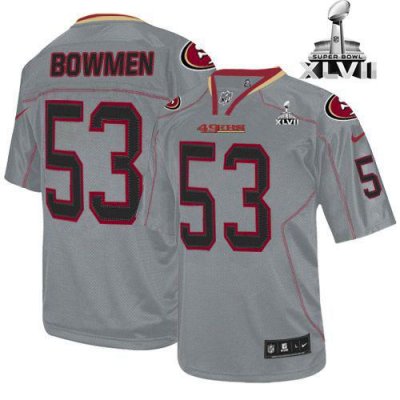 Jerseys Factory Cheap Nike 49ers #53 NaVorro Bowman Lights Out G