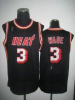Jerseys Factory Cheap Heat #3 Dwyane Wade Black Hardwood Classic