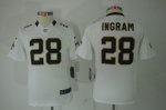Jerseys Factory Cheap Nike Saints #28 Mark Ingram White Youth Em