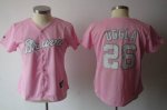 Jerseys Factory Cheap Braves #26 Dan Uggla Pink Women's Fashion