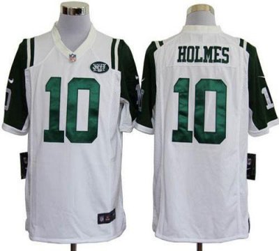 Jerseys Factory Cheap Nike Jets #10 Santonio Holmes White Men's