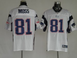 Jerseys Factory Cheap Patriots #81 Randy Moss White Embroidered